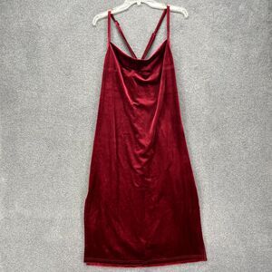 Bloomchic Dress Women Plus 1X 14 16 Red Velvet Bodycon Stretch Adjustable straps